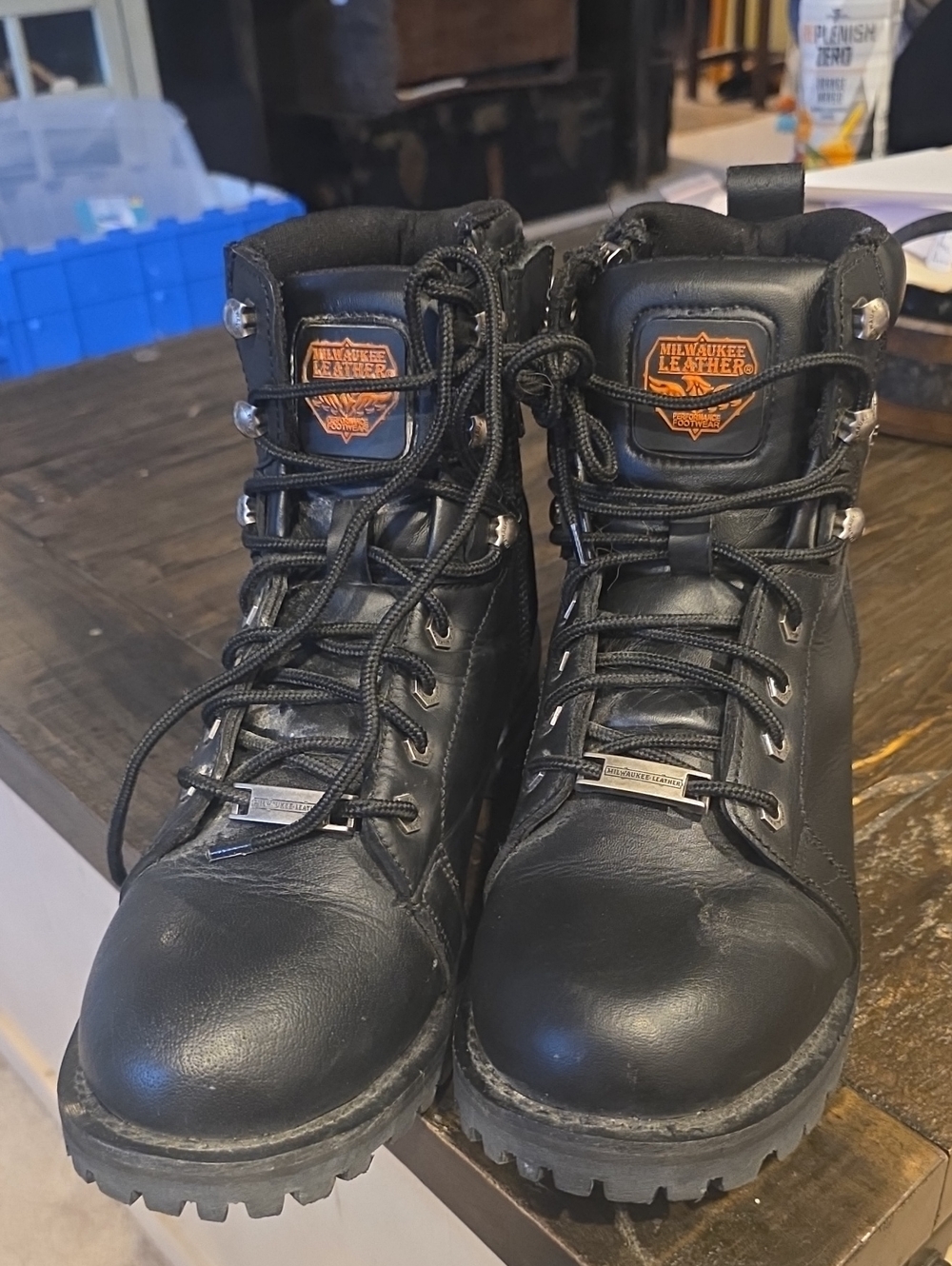Women's Black Combat Moto Boots
